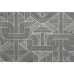 Premium Machine Washable Mayfield AMF917 Black 1'8" x 2'6" Rug