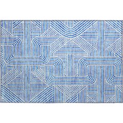 Premium Machine Washable Mayfield AMF917 Blue 1'8" x 2'6" Rug