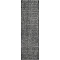 Premium Machine Washable Mayfield AMF917 Charcoal 2'3" x 7'6" Runner Rug