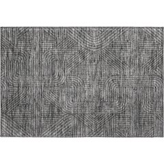 Premium Machine Washable Mayfield AMF917 Charcoal 1'8" x 2'6" Rug