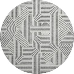 Premium Machine Washable Mayfield AMF917 Gray 8' x 8' Round Rug
