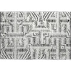 Premium Machine Washable Mayfield AMF917 Gray 1'8" x 2'6" Rug