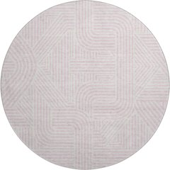 Premium Machine Washable Mayfield AMF917 Pink 8' x 8' Round Rug