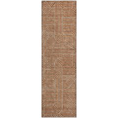 Premium Machine Washable Mayfield AMF917 Terracotta 2'3" x 7'6" Runner Rug