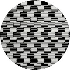 Premium Machine Washable Mayfield AMF918 Black 8' x 8' Round Rug