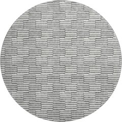 Premium Machine Washable Mayfield AMF918 Gray 8' x 8' Round Rug