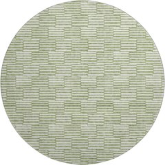 Premium Machine Washable Mayfield AMF918 Green 8' x 8' Round Rug