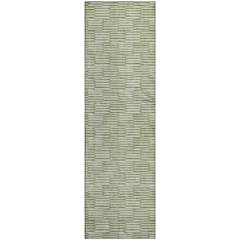Premium Machine Washable Mayfield AMF918 Green 2'3" x 7'6" Runner Rug