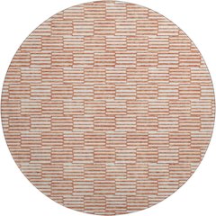 Premium Machine Washable Mayfield AMF918 Salmon 8' x 8' Round Rug