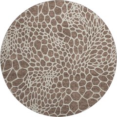 Premium Machine Washable Mayfield AMF919 Brown 8' x 8' Round Rug