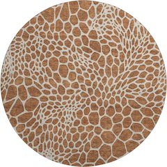 Premium Machine Washable Mayfield AMF919 Paprika 8' x 8' Round Rug