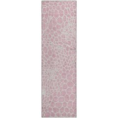 Premium Machine Washable Mayfield AMF919 Pink 2'3" x 7'6" Runner Rug