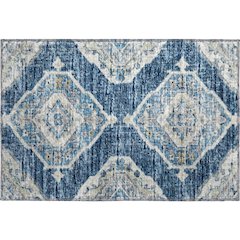 Premium Machine Washable Mayfield  Blue 1'8" x 2'6" Rug