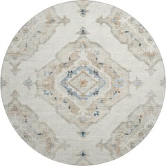 Premium Machine Washable Mayfield  Linen 8' x 8' Round Rug