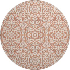 Premium Machine Washable Mayfield AMF920 Coral 8' x 8' Round Rug