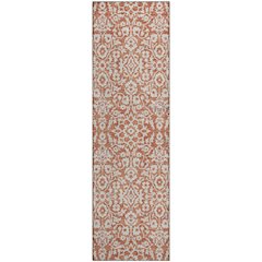 Premium Machine Washable Mayfield AMF920 Coral 2'3" x 7'6" Runner Rug