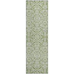 Premium Machine Washable Mayfield AMF920 Green 2'3" x 7'6" Runner Rug