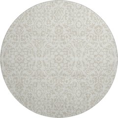 Premium Machine Washable Mayfield AMF920 Ivory 8' x 8' Round Rug