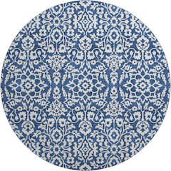 Premium Machine Washable Mayfield AMF920 Navy 8' x 8' Round Rug
