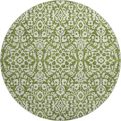 Premium Machine Washable Mayfield AMF920 Olive 8' x 8' Round Rug