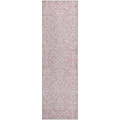 Premium Machine Washable Mayfield AMF920 Pink 2'3" x 7'6" Runner Rug