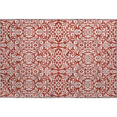 Premium Machine Washable Mayfield AMF920 Red 1'8" x 2'6" Rug