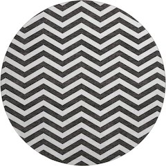 Premium Machine Washable Mayfield AMF922 Black 8' x 8' Round Rug