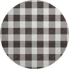 Premium Machine Washable Mayfield AMF923 Black 8' x 8' Round Rug