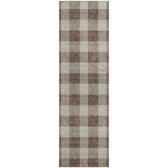 Premium Machine Washable Mayfield AMF923 Brown 2'3" x 7'6" Runner Rug