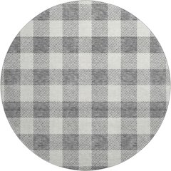 Premium Machine Washable Mayfield AMF923 Gray 8' x 8' Round Rug