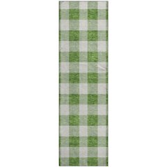 Premium Machine Washable Mayfield AMF923 Green 2'3" x 7'6" Runner Rug