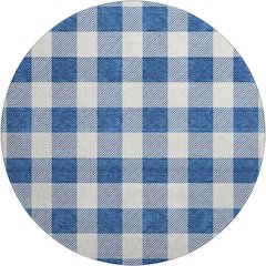 Premium Machine Washable Mayfield AMF923 Navy 8' x 8' Round Rug