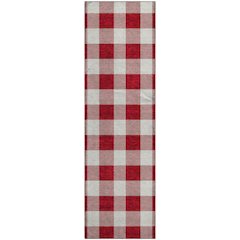 Premium Machine Washable Mayfield AMF923 Red 2'3" x 7'6" Runner Rug