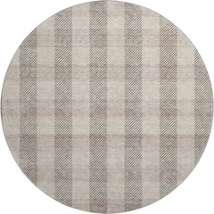 Premium Machine Washable Mayfield AMF924 Beige 8' x 8' Round Rug