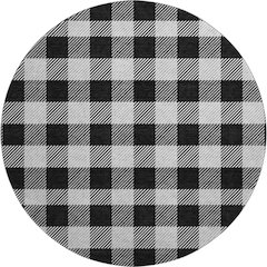 Premium Machine Washable Mayfield AMF924 Black 8' x 8' Round Rug