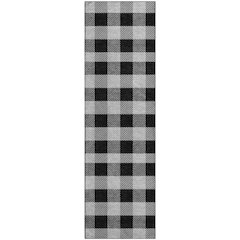 Premium Machine Washable Mayfield AMF924 Black 2'3" x 7'6" Runner Rug