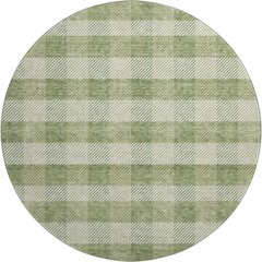 Premium Machine Washable Mayfield AMF924 Green 8' x 8' Round Rug