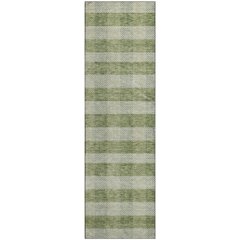 Premium Machine Washable Mayfield AMF924 Green 2'3" x 7'6" Runner Rug