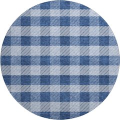 Premium Machine Washable Mayfield AMF924 Navy 8' x 8' Round Rug