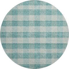 Premium Machine Washable Mayfield AMF924 Teal 8' x 8' Round Rug