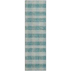 Premium Machine Washable Mayfield AMF924 Teal 2'3" x 7'6" Runner Rug