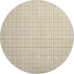 Premium Machine Washable Mayfield AMF925 Gold 8' x 8' Round Rug