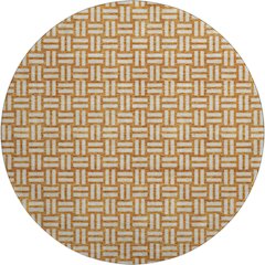 Premium Machine Washable Mayfield AMF925 Terracotta 8' x 8' Round Rug