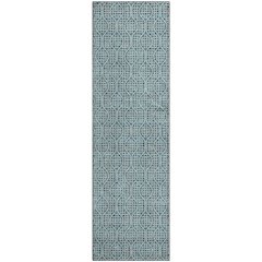 Premium Machine Washable Mayfield AMF926 Teal 2'3" x 7'6" Runner Rug