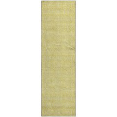Premium Machine Washable Mayfield AMF926 Yellow 2'3" x 7'6" Runner Rug