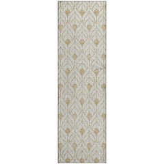 Premium Machine Washable Mayfield AMF927 Gold 2'3" x 7'6" Runner Rug