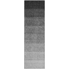 Premium Machine Washable Mayfield AMF928 Black 2'3" x 7'6" Runner Rug
