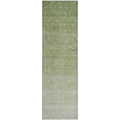 Premium Machine Washable Mayfield AMF928 Green 2'3" x 7'6" Runner Rug