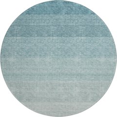 Premium Machine Washable Mayfield AMF928 Teal 8' x 8' Round Rug