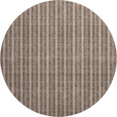Premium Machine Washable Mayfield AMF929 Brown 8' x 8' Round Rug